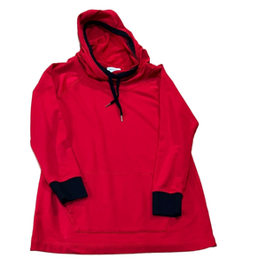 Red cow neck Hoodie with Black Accents box 8